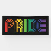 Rainbow Text Gay Pride Banner (Horizontaal)