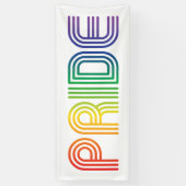 Rainbow Text Gay Pride Banner (Verticaal)