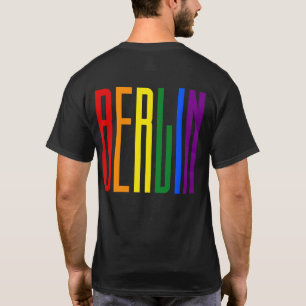 Rainbow Text LGBT Berlin Gay Pride LGBTQ CSD T-shirt