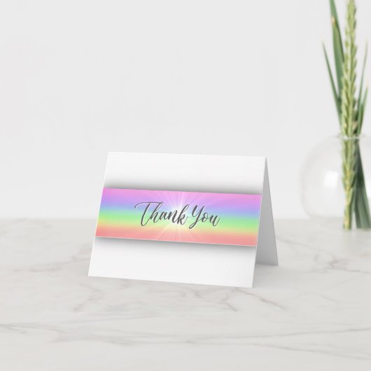 Rainbow Thank You Card (Blank Inside) Bedankkaart (Voorkant)