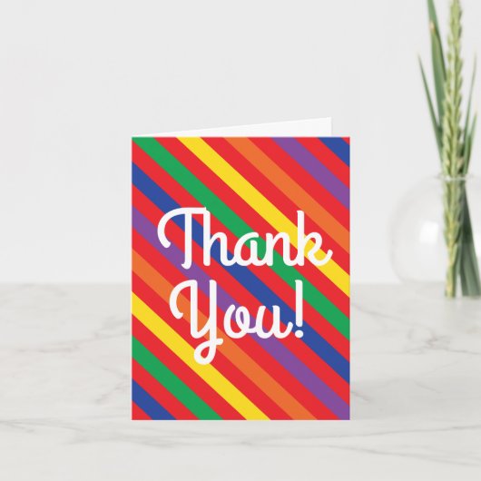 Rainbow Thank You Note Cartes (Devant)