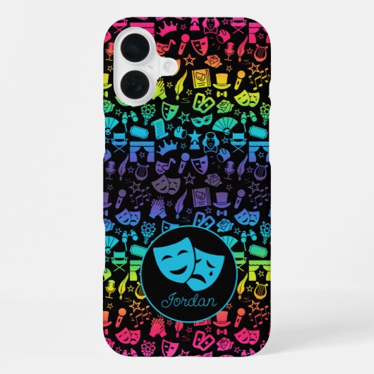 Rainbow Theater Lover iPhone 16 Plus Coque (Verso)