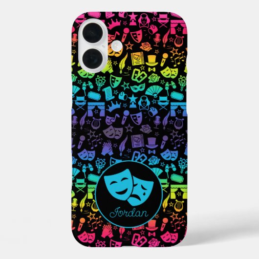 Rainbow Theater Lover iPhone 16 Plus Coque (Verso)