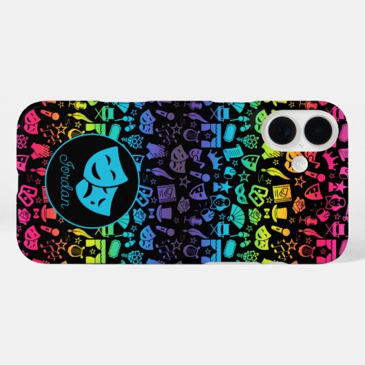 Rainbow Theater Lover iPhone 16 Plus Coque (Verso (horizontal))