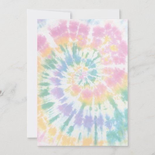 Rainbow Tie Dye 1er Invitation anniversaire (Dos)