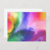 Rainbow Tie Dye Abstract Galaxy Cosmic Background Briefkaart (Voorkant / Achterkant)