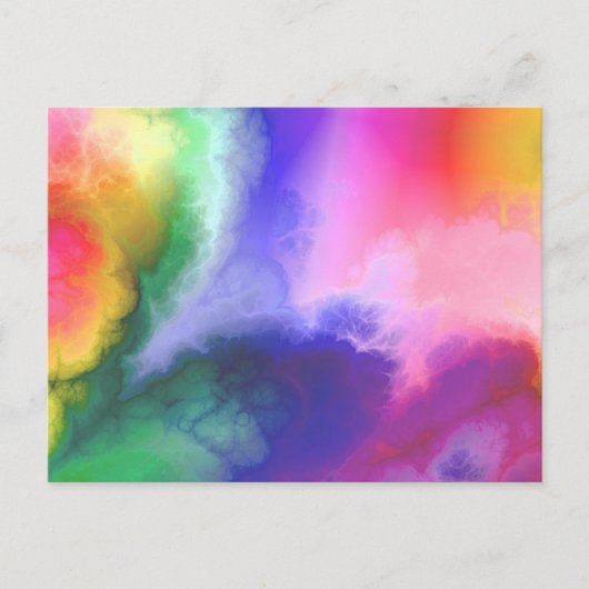 Rainbow Tie Dye Abstract Galaxy Cosmic Background Briefkaart (Voorkant)
