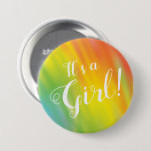 Rainbow Tie Dye Baby shower Ronde Button 7,6 Cm (Voorkant /achterkant)