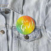 Rainbow Tie Dye Baby shower Ronde Button 7,6 Cm (In situ)