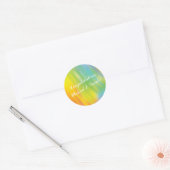 Rainbow Tie Dye Baby shower Ronde Sticker (Envelop)