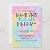 Rainbow Tie Dye Birthday Kaart (Voorkant)