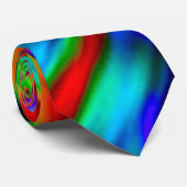 Rainbow Tie Dye Custom Satin Necktie Stropdas (Opgerold)