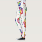 Rainbow Tie Dye Effect Naadloos Patroon Leggings (Links)