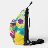 Rainbow Tie Dye Gepersonaliseerd Kleurrijk Sling Bag (Rechts)