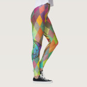 Rainbow Tie Dye Harlequin Herringbone & Butterfly Leggings (Rechts)