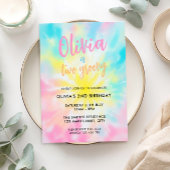 Rainbow Tie Dye Invitation du 2e anniversaire