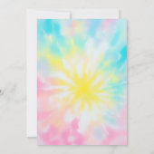 Rainbow Tie Dye Invitation du 2e anniversaire (Dos)