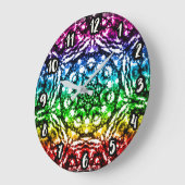 Rainbow Tie Dye Mandala Star Grote Klok (Hoek)