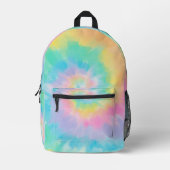 Rainbow Tie Dye Pattern Gepersonaliseerd Bedrukte Rugzak (Voorkant)