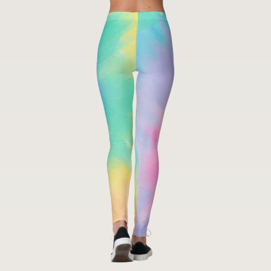 Rainbow Tie Dye Pattern Leggings (Achterkant)