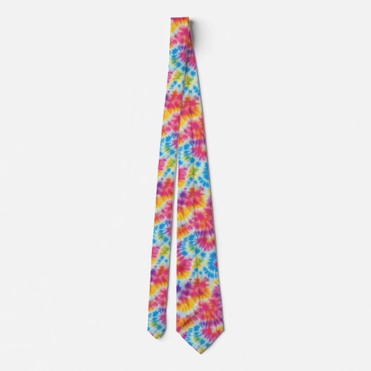 Rainbow Tie Dye Pattern Stropdas (Achterkant)