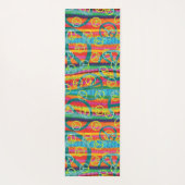 Rainbow Tie Dye Peace Signaleert Retro Yogamat (Achterkant)