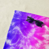 Rainbow Tie Dye Psychedelic Persoonlijke naam Strandlaken (In situ)