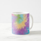 Rainbow Tie Dye Swirl Koffiemok (Voorkant rechts)