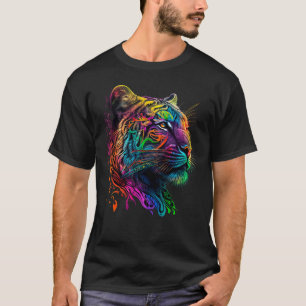 Rainbow Tiger Animal Grafisch T-shirt