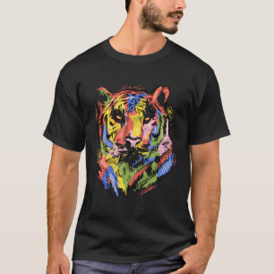 Rainbow Tiger Baby Motif voor Mannen Vrouwen Kinde T-shirt