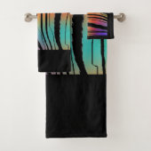 Rainbow Tiger Exotic Animal Print Bad Handdoek (Insitu)