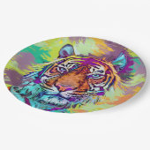 Rainbow tiger Paper Plate Papieren Bordje (Gekanteld)