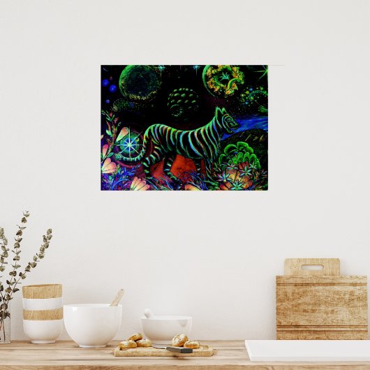 Rainbow Tiger Poster (Keuken)