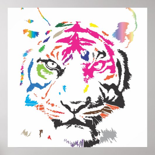 Rainbow Tiger Poster (Voorkant)