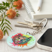 Rainbow Tiger Sleutelhanger (Voorkant Rechts)