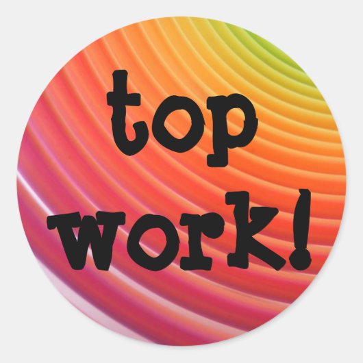 Rainbow top werk stickers (Voorkant)