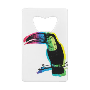 Rainbow Toucan Abstract Kredietkaart Flessenopener