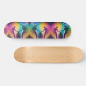 Rainbow Trance Disco Kosmische Galaxy Soulmates Sk Skateboard (Horizontaal)