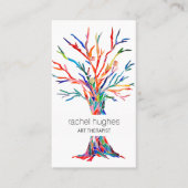 Rainbow Tree Art Therapist Carte de visite (Devant)