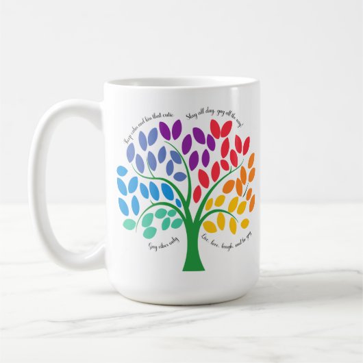 Rainbow Tree Coffee Mok (Links)