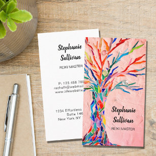 Rainbow Tree Coral Reiki Visitekaartje