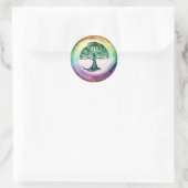 Rainbow Tree of Life van Amelia Carrie Ronde Sticker (Tas)