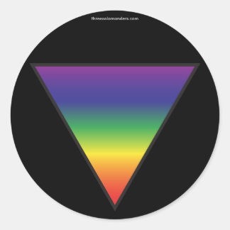 Rainbow Triangle Stickers - Zwarte achtergrond