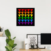 Rainbow Triangles poster - pas aan! (Thuiskantoor)