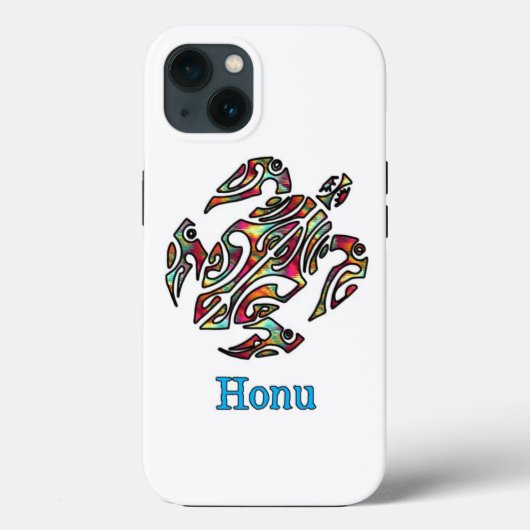 Rainbow Tribal Hawaiian Zee Turtle Case-Mate iPhone Case (Achterkant)