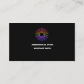 Rainbow Tribal Sun Carte de visite 4 (Dos)