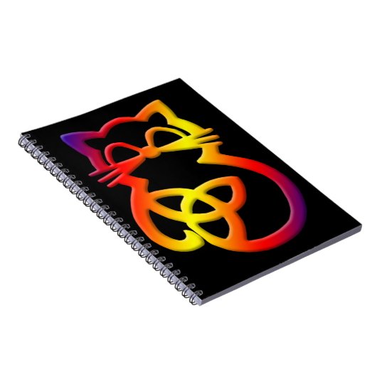 Rainbow Trinity Knot Celtic Carnet de chat (Côté Droit)