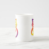 Rainbow Trinity Knot Celtic Cat Bone China Mok (Voorkant)