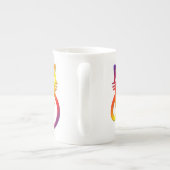 Rainbow Trinity Knot Celtic Cat Bone Chine Mug (Dos)
