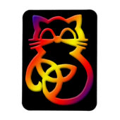 Rainbow Trinity Knot Celtic Cat Magnet Magneet (Verticaal)